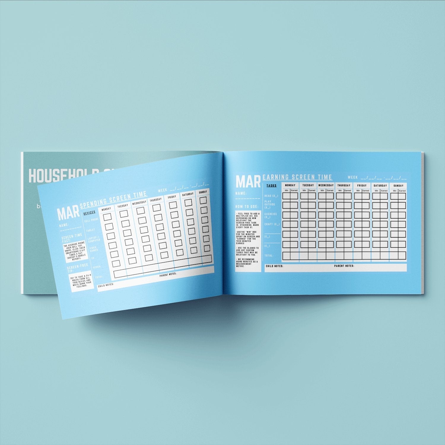 Printable Screen Time Tracker for Families - Bagby