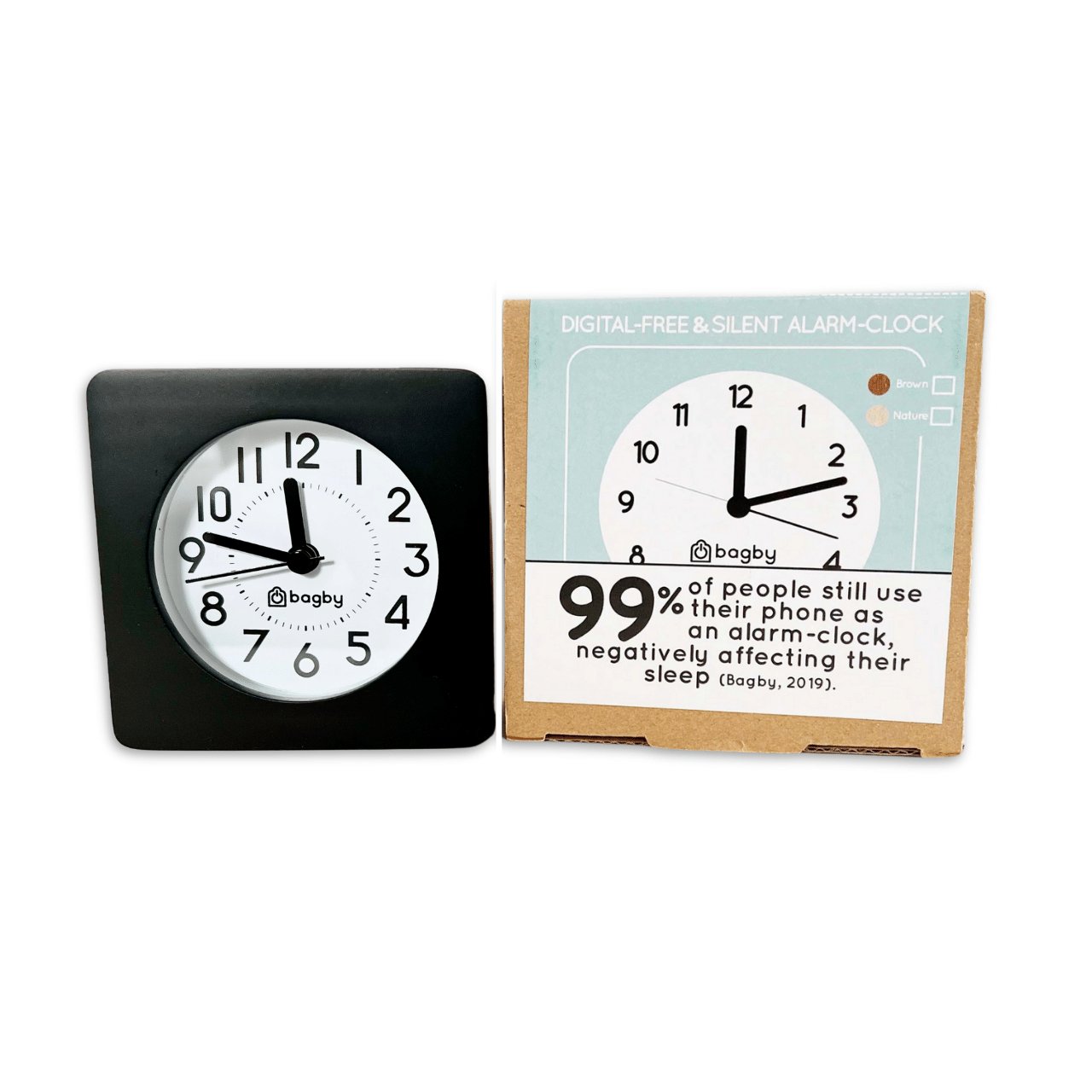 Bagby CLASSIC - Silent Alarm Clock - Bagby
