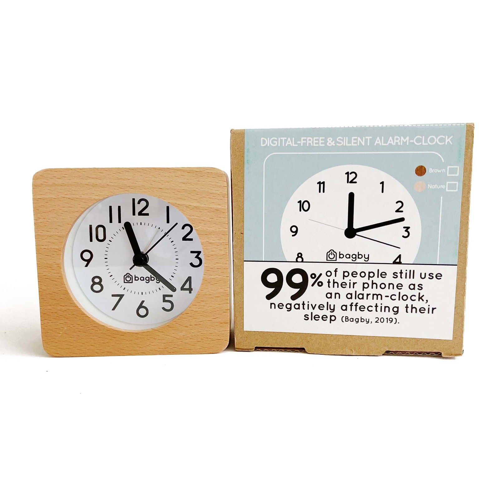 Bagby CLASSIC - Silent Alarm Clock - Bagby