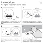 Bagby MINIMALIST - Silent Alarm Clock - Bagby