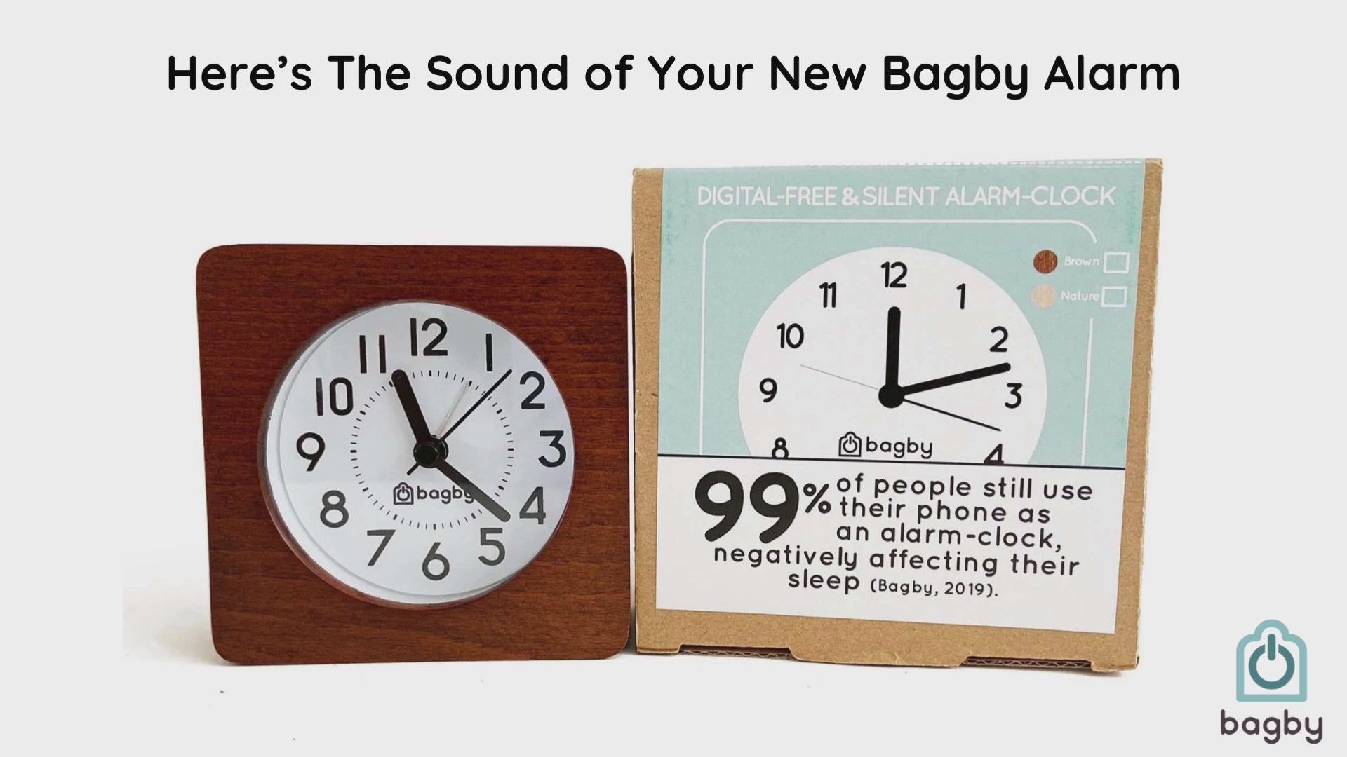 Bagby MINIMALIST - Silent Alarm Clock