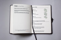 Marie Kondo's Digital Declutter Guide open to the Stolp x KonMari intro page and How to Stolp steps
